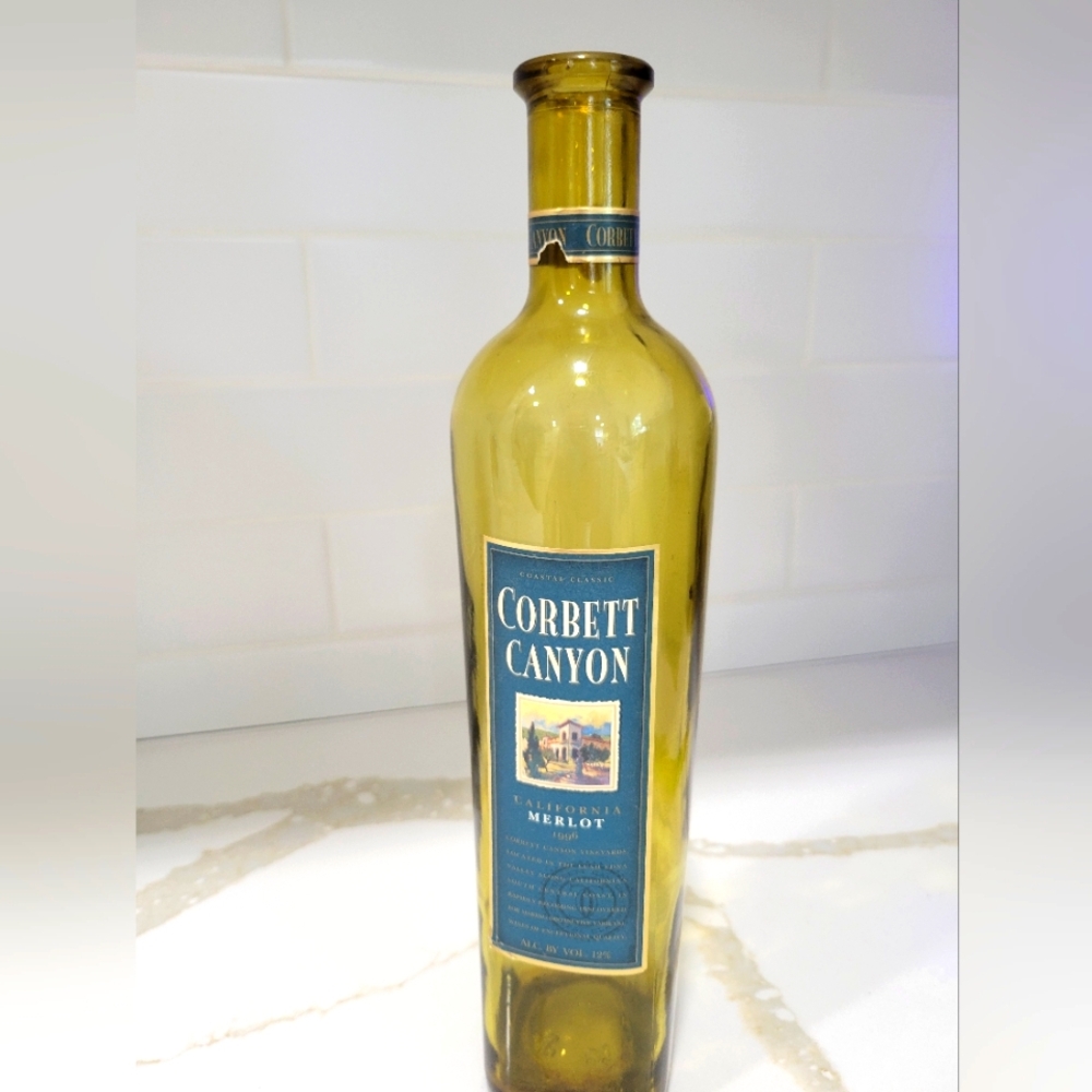 Olive Green Decorative Bottle